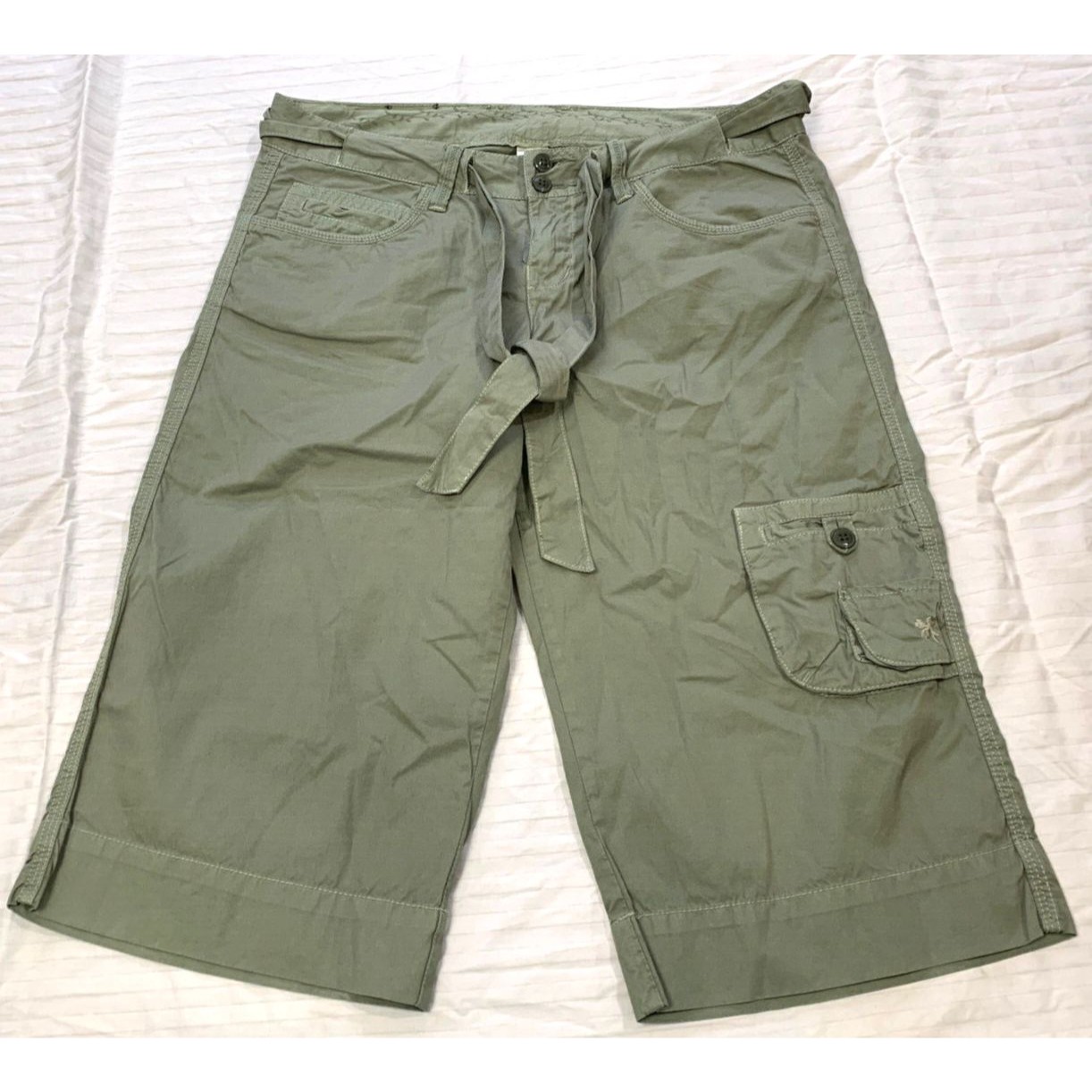 Lucky Womens Lucky You Cotton Belted Capris Size 8